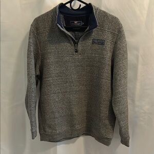 Vineyard Vines Gray Zip Up Sweater